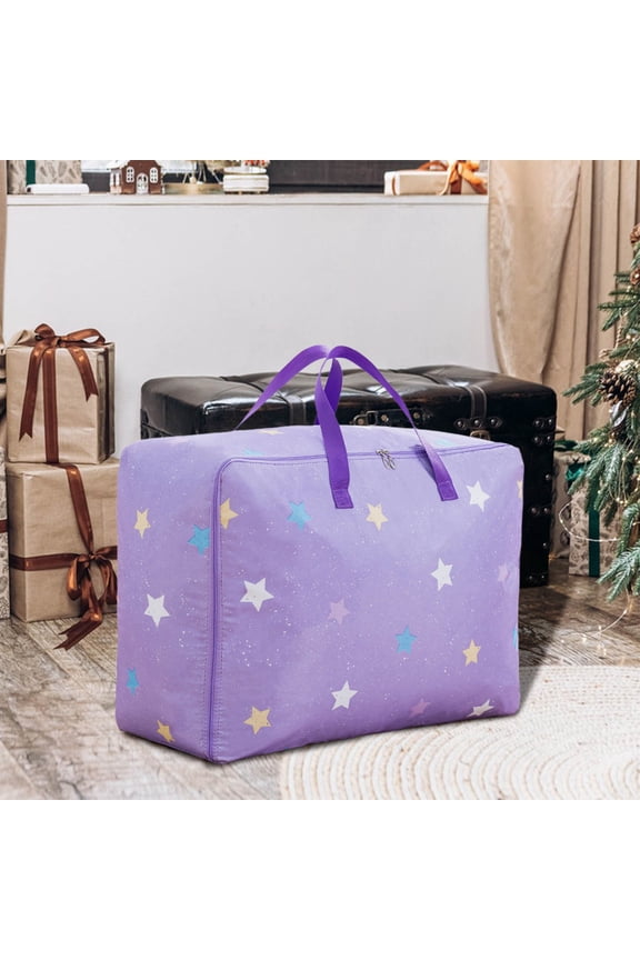 Large Travel Storage Bag - 55x20x33cm Non-Woven Duffel Bag for Clothes, Quilts & Moving - Portable, Water-Resistant, High Capacity Organizer (1 Pack)