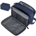 thumbnail image 1 of Large Travel Toiletry Bag for Men and Women, Water Resistant Shaving Bag for Toiletries Accessories, Hanging Storage Bag Dopp Kit Travel Bag for Cosmetics Toiletries Brushes Tools, Blue, 1 of 7