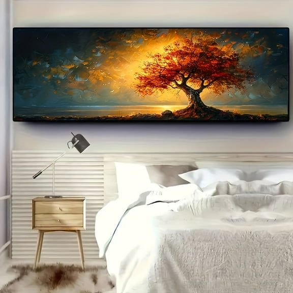 Large Tree of Life Canvas Print - Abstract Painting Wall Art Kitchen, Bathroom, Living Room, Bedroom Decoration - Painted Art on Canvas (Frameless)