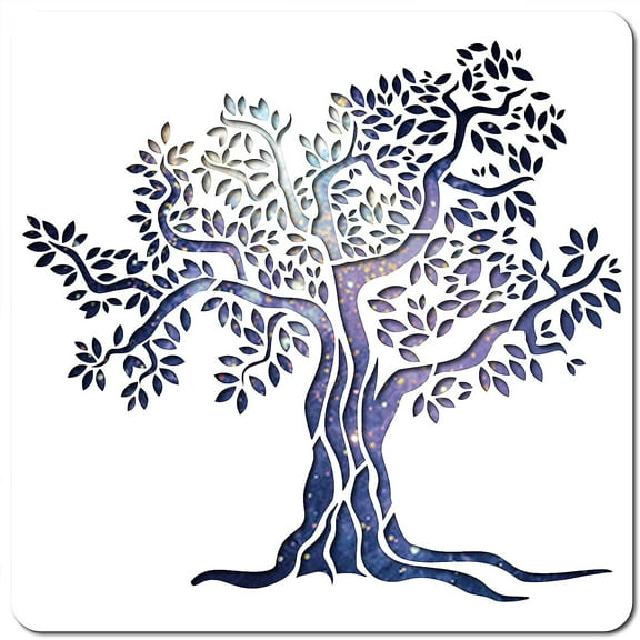 Large Tree of Life Stencil Template 12x12 Inch Reusable Sign Home Decor for Painting on Wood Wall Scrapbook Card Floor Drawing