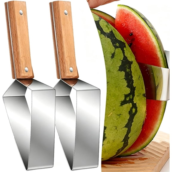 Crazyview Large Triangle Watermelon Slicer Cutter, Stainless Steel Fruit Slicer with Ergonomic Handle