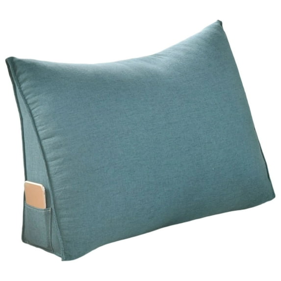 Large Triangular Headboard Pillow Twin Size Reading Bolster Cushion With Removable Cover For Bed Backrest Support