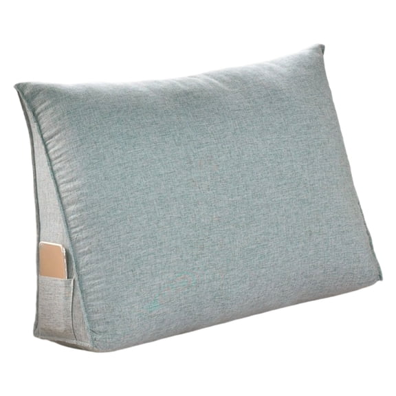 Large Triangular Headboard Pillow for Bed Reading and Back Support Soft Bolster Cushion with Removable Cover Ideal Dorm Room