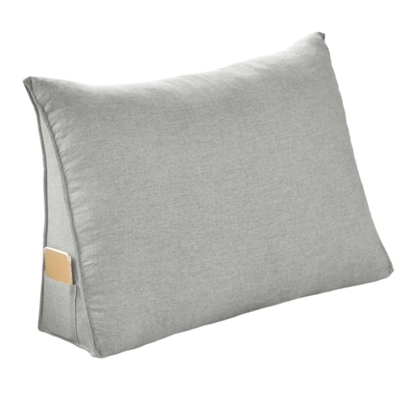 Large Triangular Headboard Pillow for Bed Reading and Back Support Soft Twin Size Bolster Cushion with Removable Cover