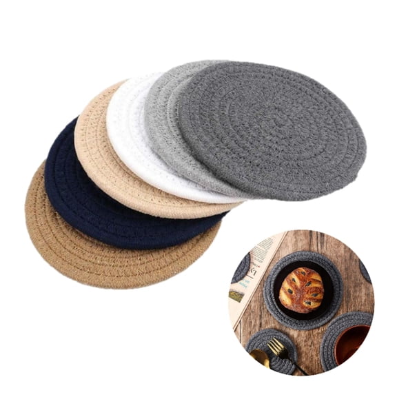 Trivets for Hot Dishes 10 inch 6 Pcs Heat Resistant Mats for Countertops & Kitchen Use