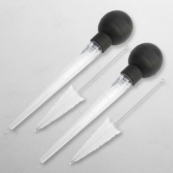 Large Turkey Baster for Cooking - Premium Baster Syringe for Hot Liquids, Heavy-Duty Baster for Barbecue, Meat Baster, Gravy, Marinades (Black)