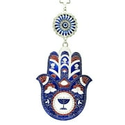 Large Turkish Blue Evil Eye Hamsa Hand Wall Decor Hanging Ornament Blessing Protection Gift