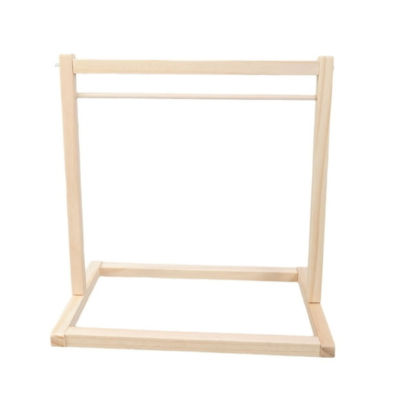 Large Twin Bar Kids Toy Clothing Rack Wooden Hanger For Collection Display