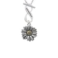thumbnail image 1 of Large Two Tone Daisy Flower Grandma Infinity Toggle Chain Necklace, 1 of 1