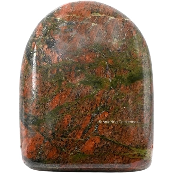 Large Unakite Crystal Standing Palm Stone