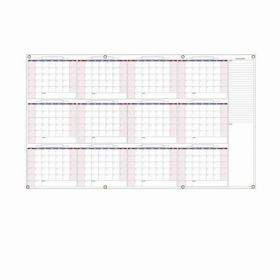Large Undated Erasable Wall Calendar Planner, Reusable & Dry-Erase, Durable Laminated Surface for Office, Home & Classroom Organization