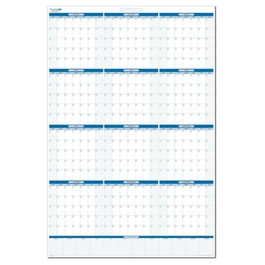 Large Undated Reusable Dry-erasesable Wall Calendar with January - December - 32 in. x in. No Ghosting/Staining! by
