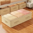 thumbnail image 1 of Large Under Bed Storage Bag with Clear Window | Foldable Moistureproof Organizer for Clothes Blankets Bedding | 100x50x25cm Space Saving Home Use, 1 of 6
