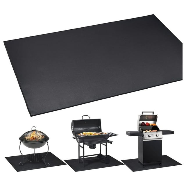 Large Under Grill Mat 60 ×42 Inch for Outdoor Charcoal, Smokers, Gas