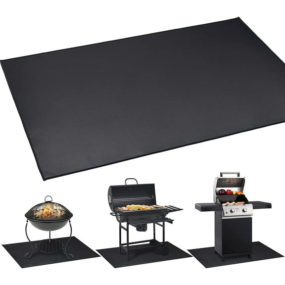 Large Under Grill Mat for Outdoor Grill, Fireproof Grill Pad,Indoor Fireplace/Fire Pit Mat,Oil-Proof Waterproof BBQ Protector for Decks and Patios