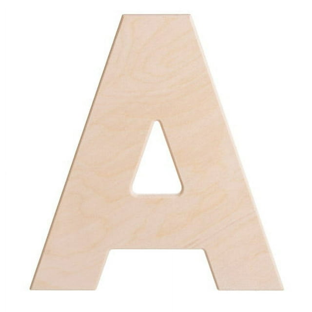 Large Unfinished Wood Letter A 12 inches