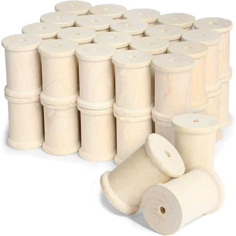 Small Unfinished Wooden Spools for Crafts (2 x 1-3/8 in, 24 Pack), PACK -  Fred Meyer