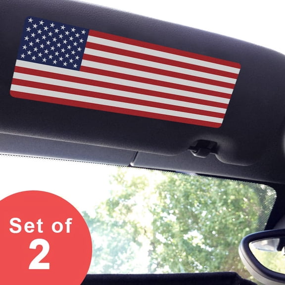 Large - United States Flag - Visor Sticker Set for MINI Cooper