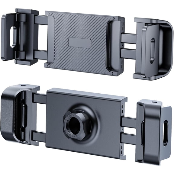 Large Universal Tablet clamp, 0.8" (20mm) Depth Mount Clip Fits All 17mm Ball Joint Car/Desk/Bed/Floor Tablet Stand Holder Mount Compatible with 6"-12.9" iPad/Galaxy Tab/Foldable Phone
