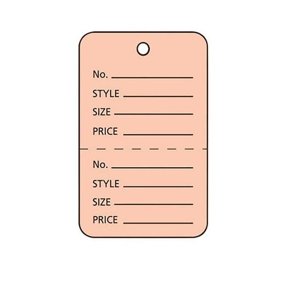 SSWBasics Pink Perforated Clothing Tags - 1000 Unstrung Tags for Clothes - Coupon Price Tags - Clothing Tags and Labels - 1¾” W x 2⅞”H