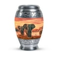 thumbnail image 1 of Large Urns For Human Ashes Adult Male - Adult Urns For Human Ashes - Elephant Urn For Ashes - Human Urns For Ashes - Metal Urn - Ash Holder - Human Urn - Unique Urns (Size -10inch), 1 of 5