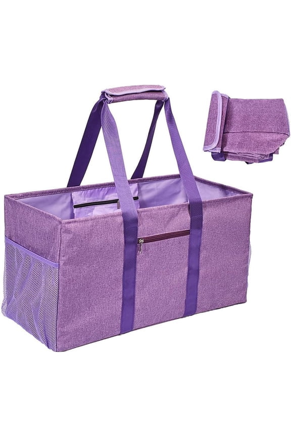 Large Utility Tote Bag, Foldable Collapsible Tote for Storage Pool BeachShopping picnic laundry gym and Luggage