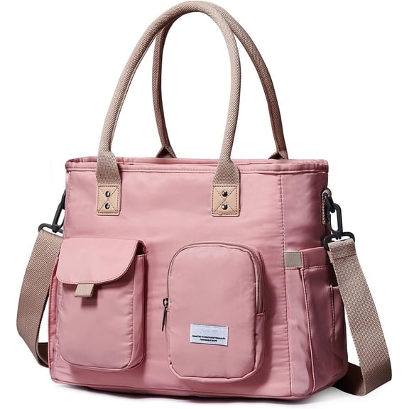 Large Utility Tote Bag with Multi-pockets and Compartment for Travel & Work
