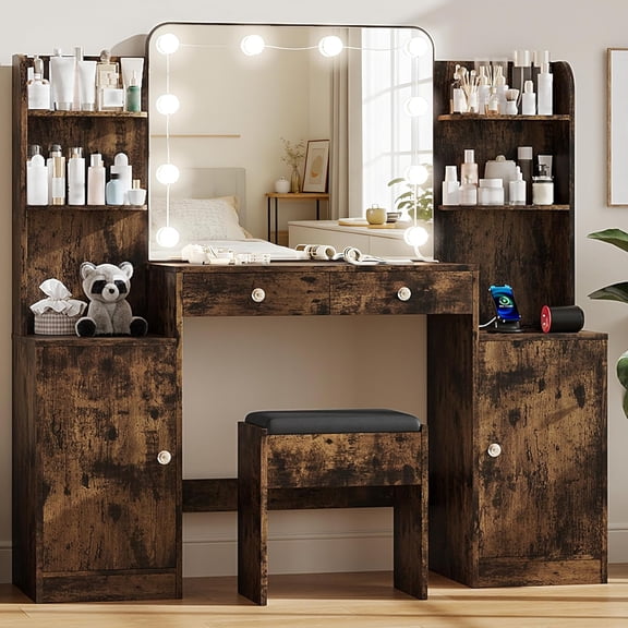Wanan 53" Makeup Vanity Set with Chair