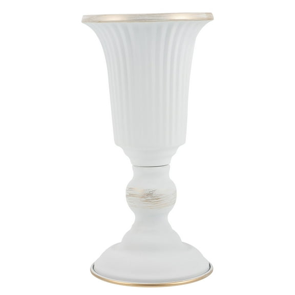 Large White Decorative Vase 23x11.5cm for Home and Office, Stylish Modern Interior Decoration