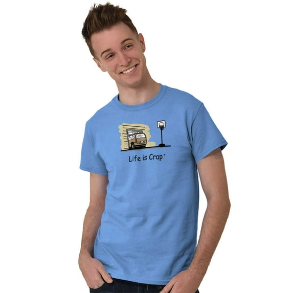 Large Vehicle Small Garage Door Plus Size Crewneck Graphic Tee Shirt Brisco Brands 2X