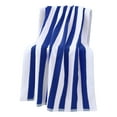 thumbnail image 1 of Large Velvet Beach Towel 27.56 x 70.87 Inches 100% Cotton Velour Bath Sheet Extra Thick Ultra Soft Quick Dry Absorbent Pool Swimming Towel for Men Women Striped Border Home Beach Use, 1 of 5