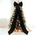 thumbnail image 1 of Large Velvet Christmas Bow Decoration, 75x18 Inch Giant Ribbon Tree Topper Bowknot Decor for Holiday, Wedding, Birthday, Party, Door, Wall, or Backdrop Display – Big Festive Bow for Christmas Décor, 1 of 7