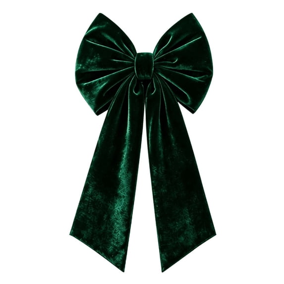 Large Velvet Christmas Bow for Holiday Decor – Oversized, Well-Structured with Long Streamers, Perfect for Wreaths, Tree Decorating, Gift Wrapping, Wedding & Event Styling