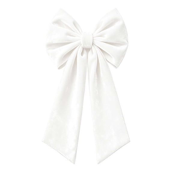 Large Velvet Christmas Bow for Holiday Decor – Oversized, Well-Structured with Long Streamers, Perfect for Wreaths, Tree Decorating, Gift Wrapping, Wedding & Event Styling