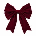 thumbnail image 1 of Large Velvet Christmas Bow Ornament,Fabric Festive Tree Topper for Christmas Tree,Wreath,Holiday Decor,9.8x7.9 in, 1 of 5