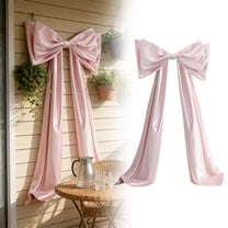  Large Satin Decorative Bow, Pink, 85", Valentine's Day Decor Indoor & Outdoor, for Wreaths, Mantle, Front Door, Porch & Wedding Decoration, An Excellent Decoration Suitable for Valentine's Day ﻿