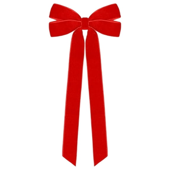 Large Velvet Christmas Bows, Pre-Tied Wired Rustic Wreath Bows for Xmas Tree Topper, Vintage Velvet Ribbon Bows for Christmas Garland Staircase Door Indoor Outdoor Holiday Home Decorations