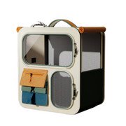 Large Ventilated Pet Carrier Backpack with Transparent Window Storage Pockets