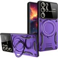 thumbnail image 1 of Large Viewport Design Case for Samsung Galaxy S24 Ultra (Not S24) with Ring Kickstand, Full Camera Lens Protector Large Window Shockproof  Cover Case for Samsung Galaxy S24 Ultra YD-Purple, 1 of 9
