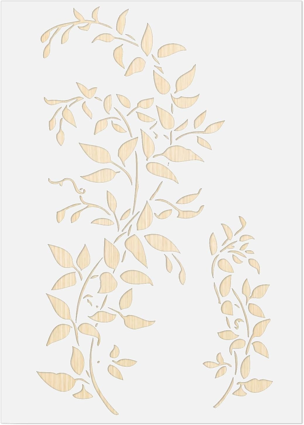Large Vine Stencils for Painting on Wood Wall A4 Size Reusable Wall ...