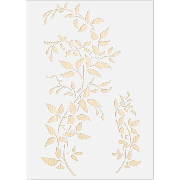 Large Vine Stencils for Painting on Wood Wall A4 Size Reusable Wall Painting Stencils Ivy Stencil Drawing Template for Furniture Canvas Wood Home Decor DIY Art Crafts