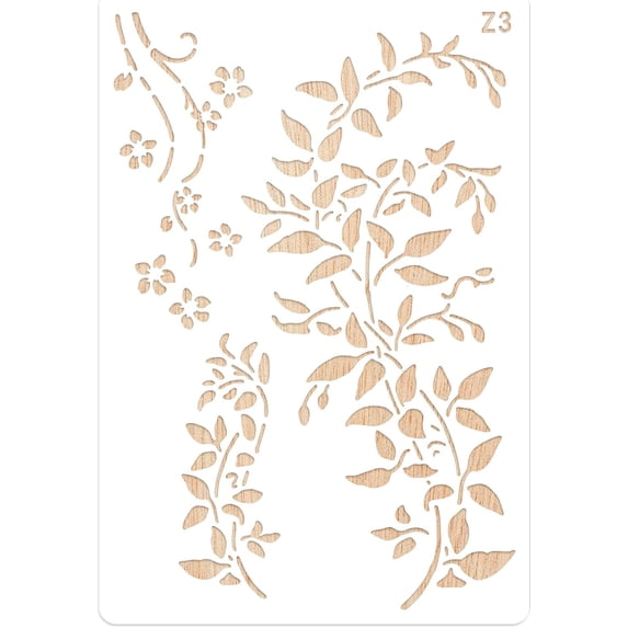 Large Vine Stencils for Painting on Wood Wall, Tree Vine Leaf Stencil ...