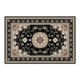 thumbnail image 1 of Large Vintage Bohemian Rug 47.2x70.8in Non-Slip Machine Washable - Oil Resistant Polyester Carpet for Kitchen Living Room Bedroom Decor (Black)​, 1 of 9