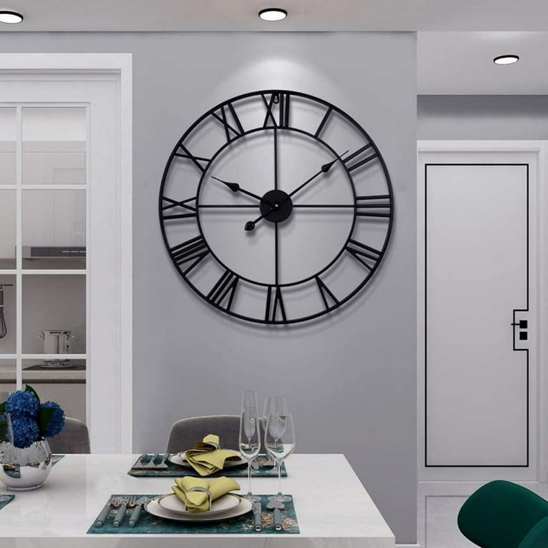 Large Vintage Style Wall Clock Round