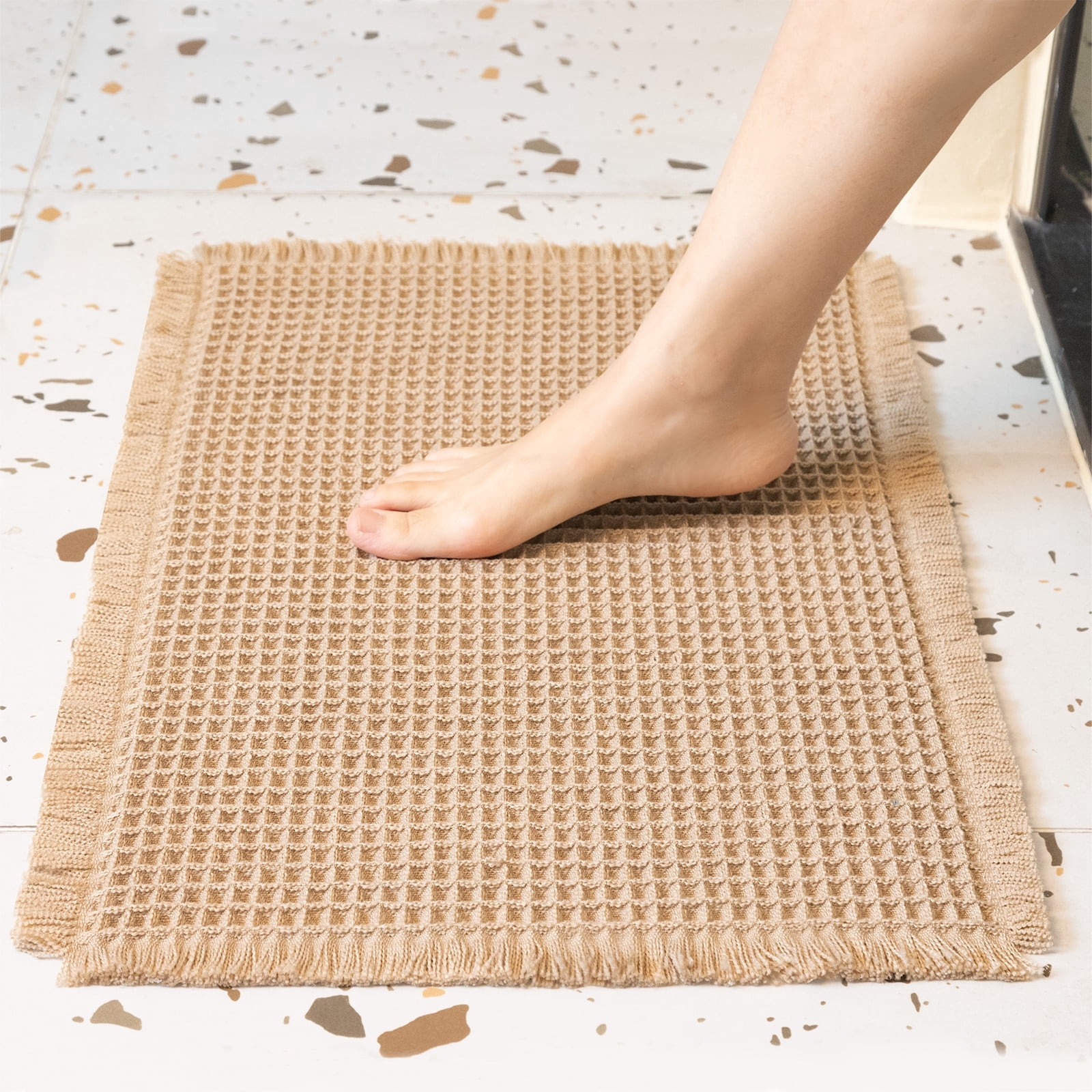 Ultra Absorbent Waffle Bath Rugs,31.5"x19.7"