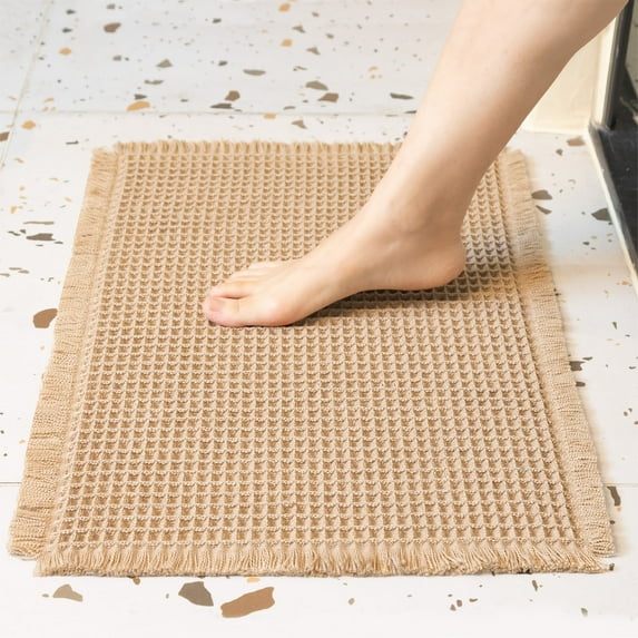 Ultra Absorbent Waffle Bath Rugs,31.5"x19.7"