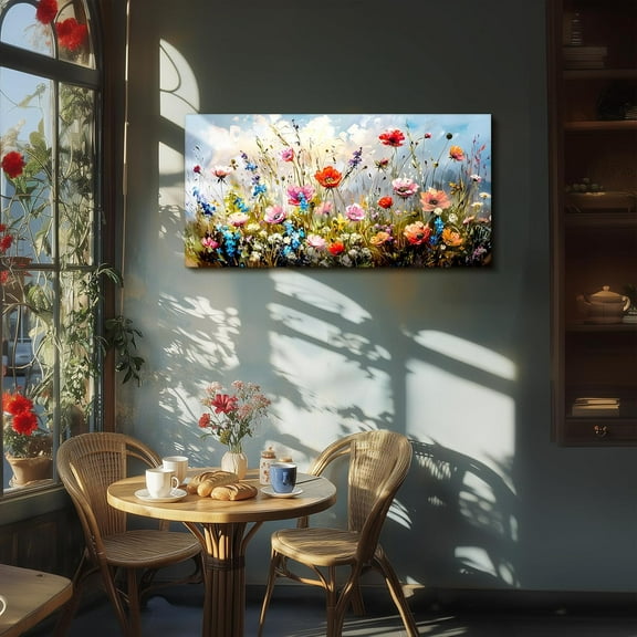 Large Wall Art Canvas Prints for Living Room, Farmhouse Nature Floral Botanical Decor, 20x40 Inch Oil Painting Home Decor