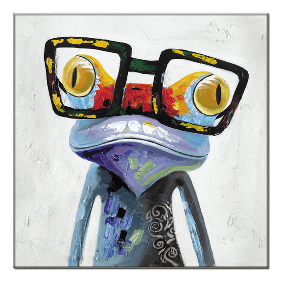 Large Wall Art Frog Oil Paintings Animal Wall Decor for Livingroom or Bedroom(Framed Ready to Hang)