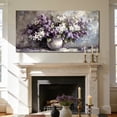 thumbnail image 1 of Large Wall Art for Living Room Purple Flowers Still Life Decoration Print Floral Botanical Painting Rustic Wall Decor for Kitchen Dining Room Modern Farmhouse - 29"x57", 1 of 7