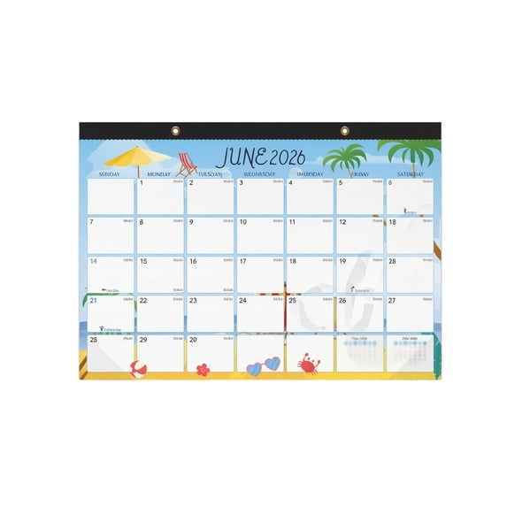 Large Wall Calendar 2026-2027 Featuring Monthly Planner Layout, Functional Academic Schedule Organizer for Office & Home Planning, Decorative Paper Calendar with 12 Months Design,